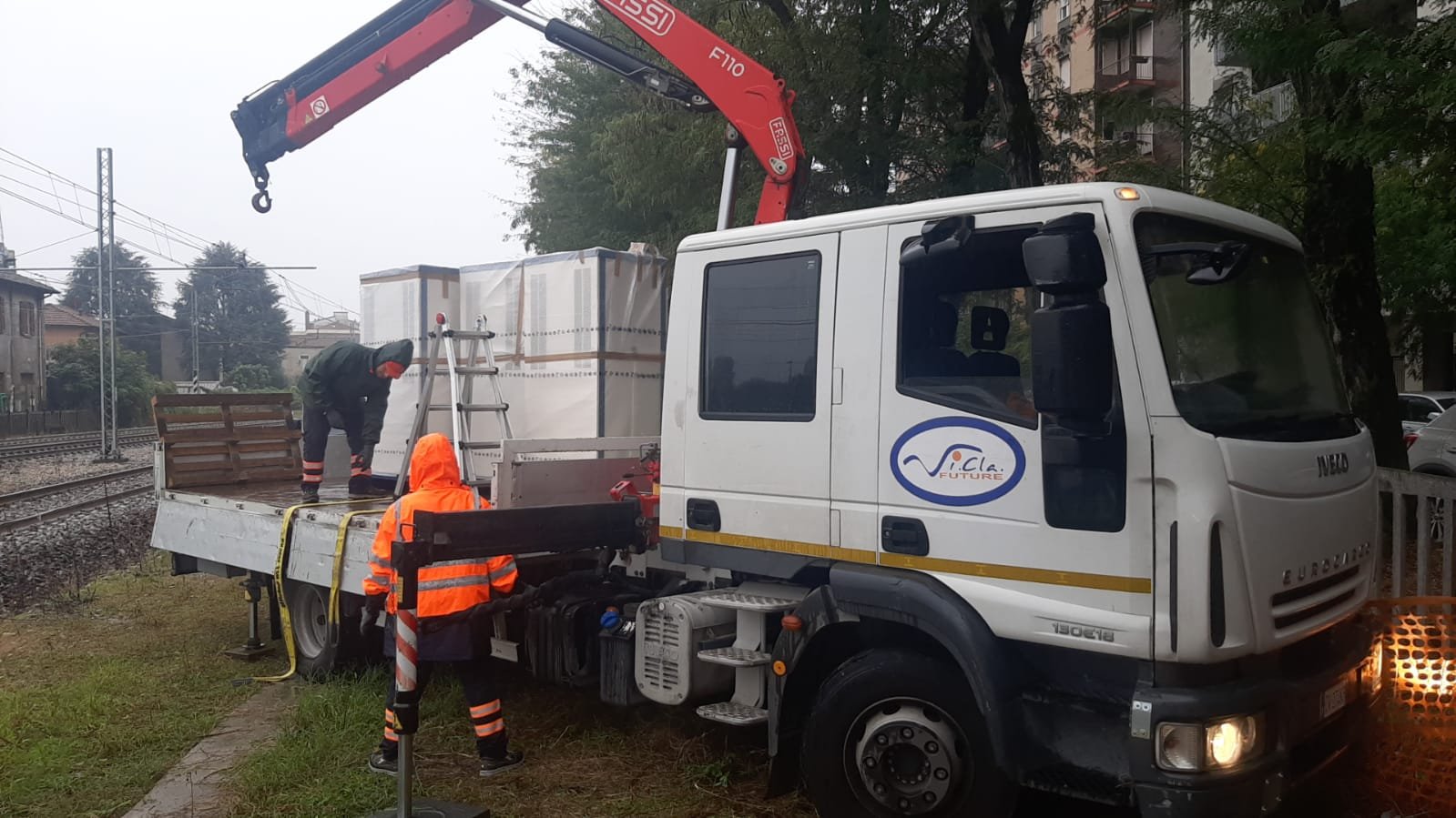 Operazioni di scarico in cantiere